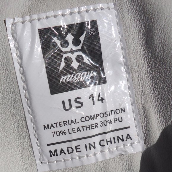 SIZE 14. MIGUEL CABRERA MIGGY leather athletic shoes.